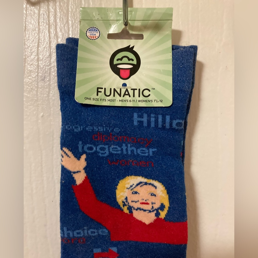 BNWT Funatic Hillary Clinton Campaign Socks